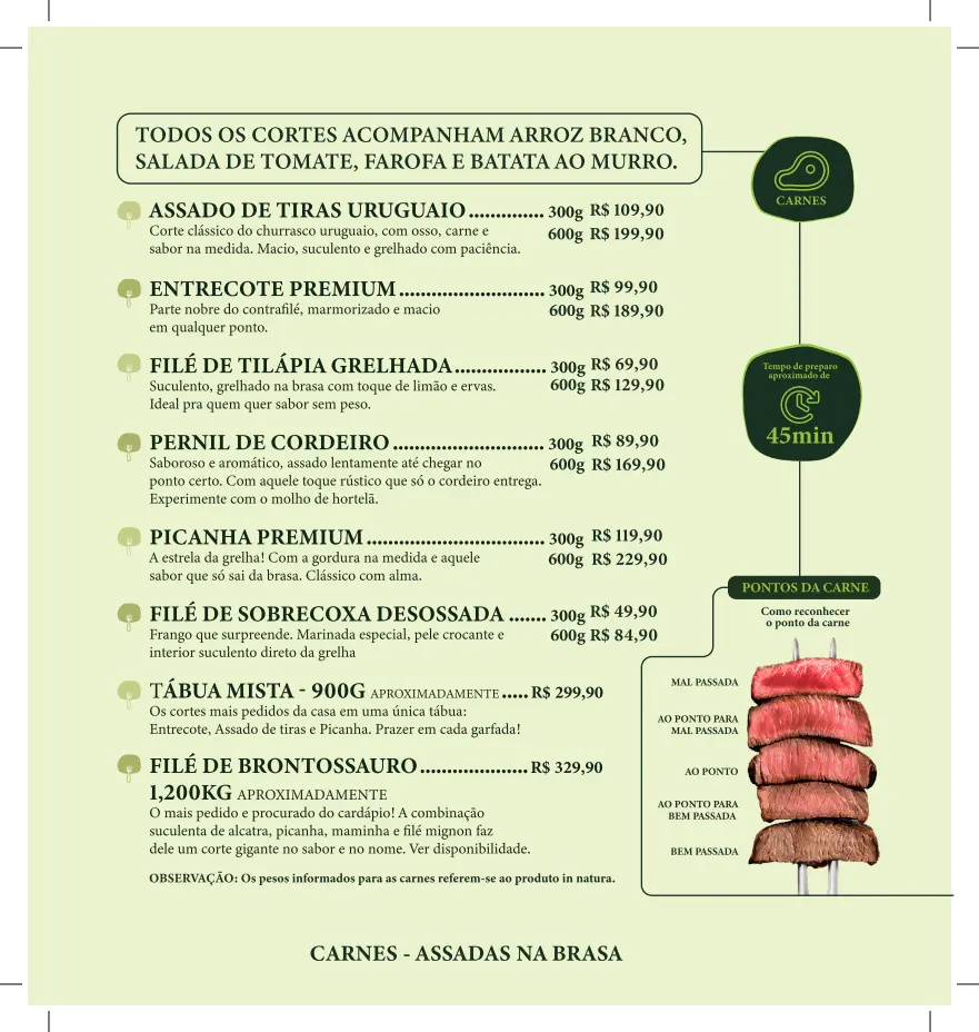 Cardápio - Carnes